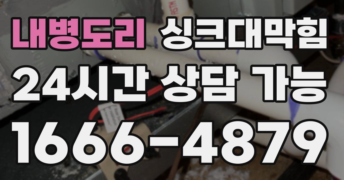 내병도리 싱크대 뚫기