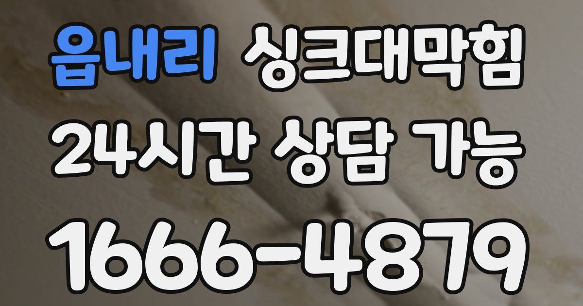 읍내리 싱크대 뚫기