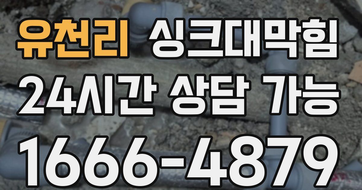 유천리 싱크대 뚫기