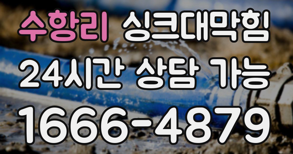 수항리 싱크대 뚫기