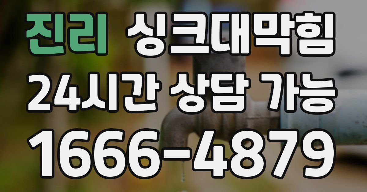 진리 싱크대 뚫기