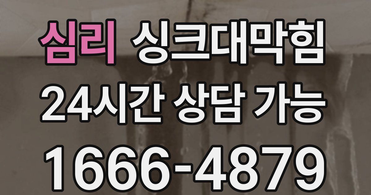 심리 싱크대 뚫기