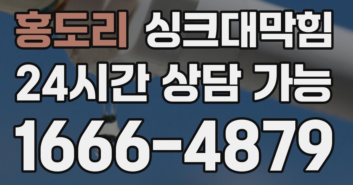 홍도리 싱크대 뚫기