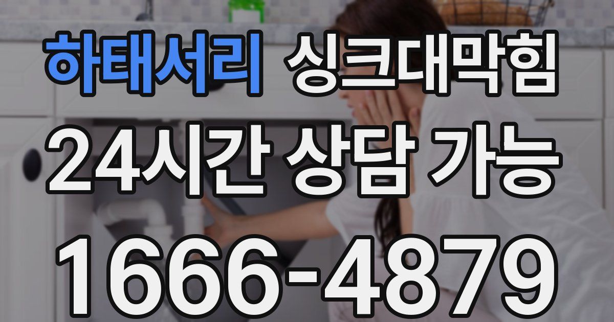 하태서리 싱크대 뚫기