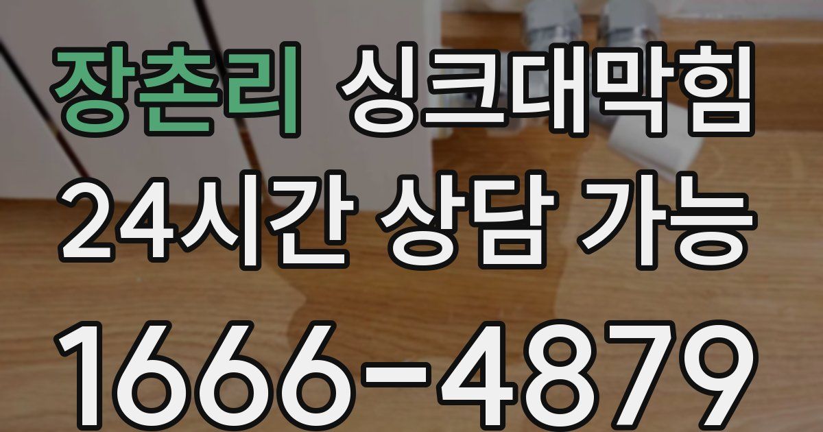 장촌리 싱크대 뚫기