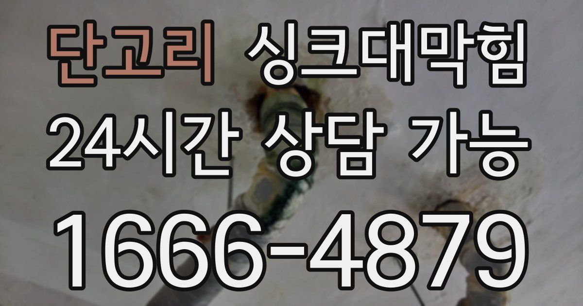 단고리 싱크대 뚫기