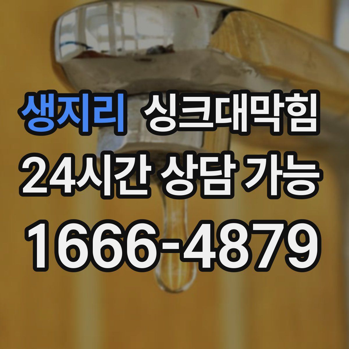 생지리 싱크대막힘