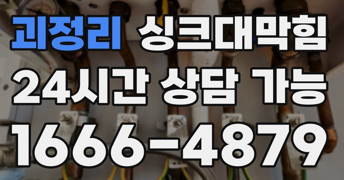 괴정리 싱크대 뚫기