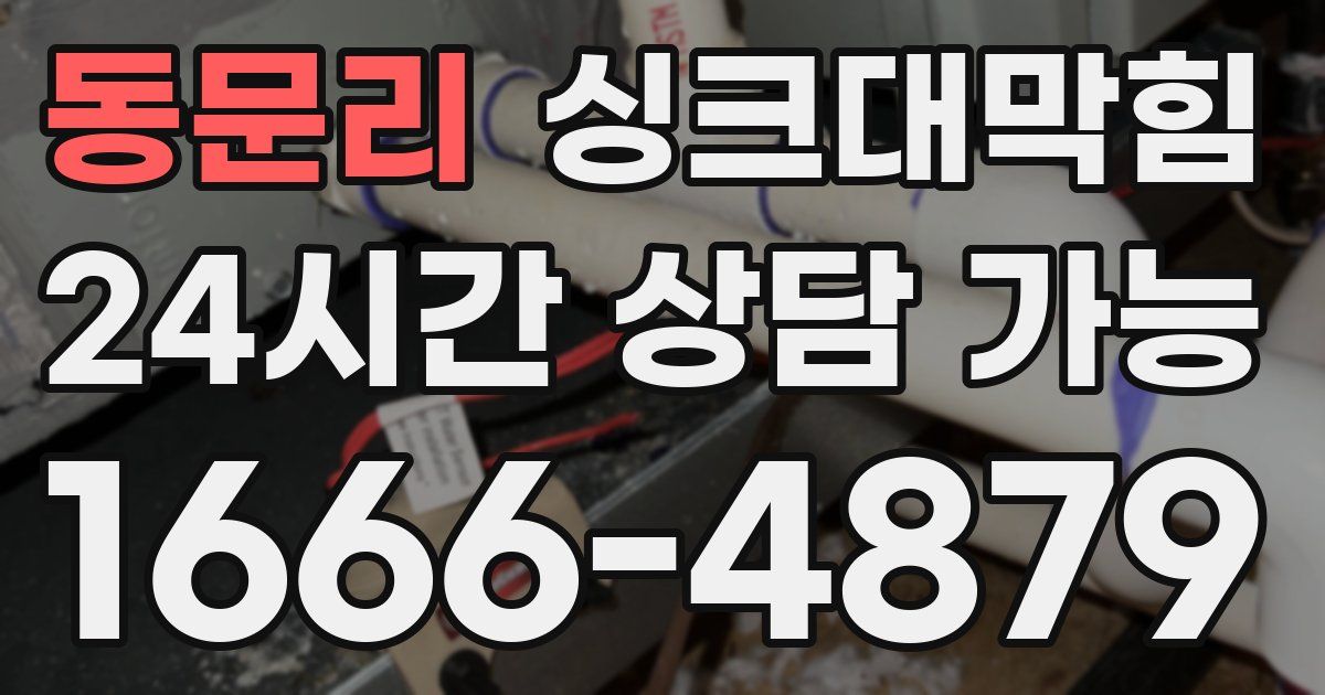 동문리 싱크대 뚫기