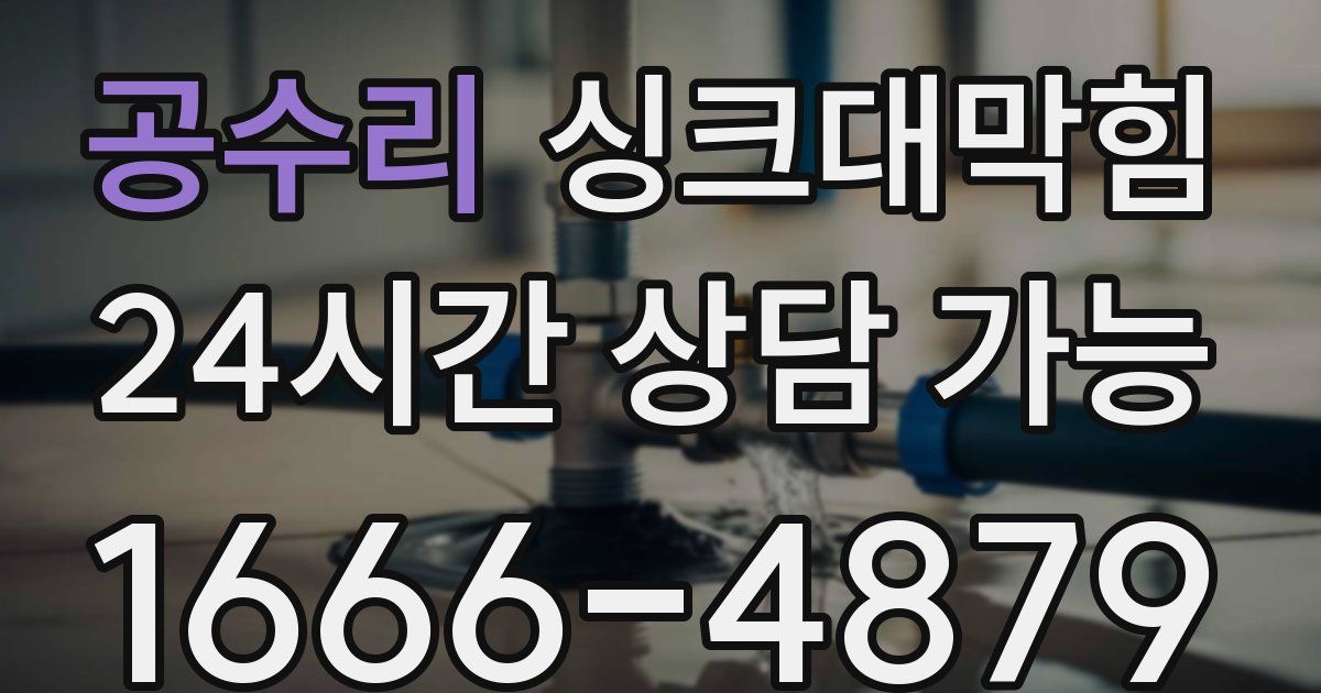 공수리 싱크대 뚫기