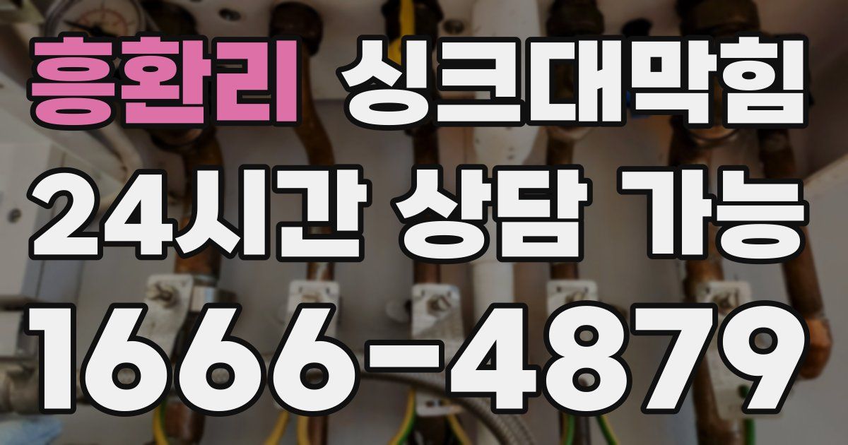 흥환리 싱크대 뚫기