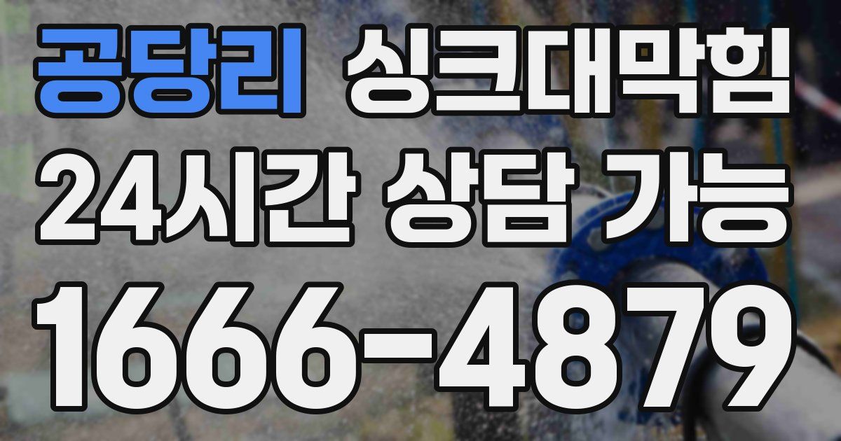 공당리 싱크대 뚫기