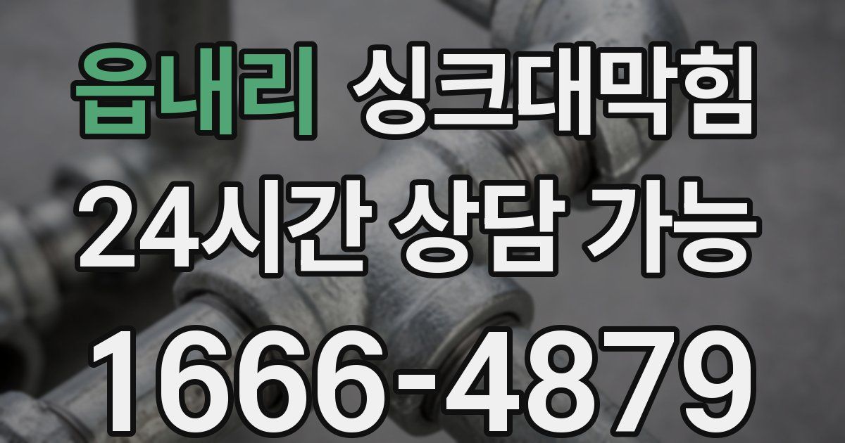 읍내리 싱크대 뚫기