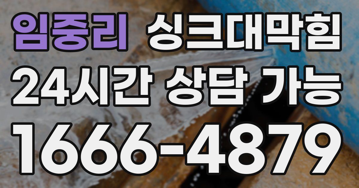 임중리 싱크대 뚫기