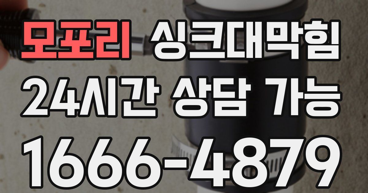 모포리 싱크대 뚫기