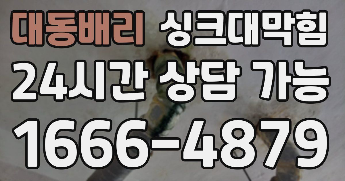 대동배리 싱크대 뚫기