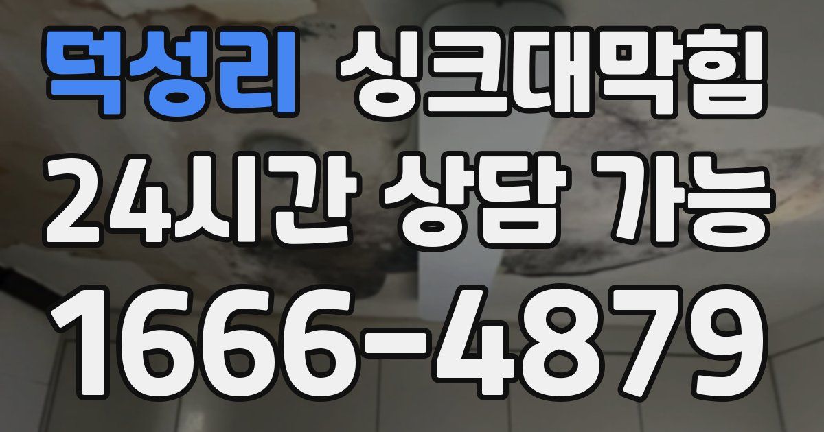 덕성리 싱크대 뚫기