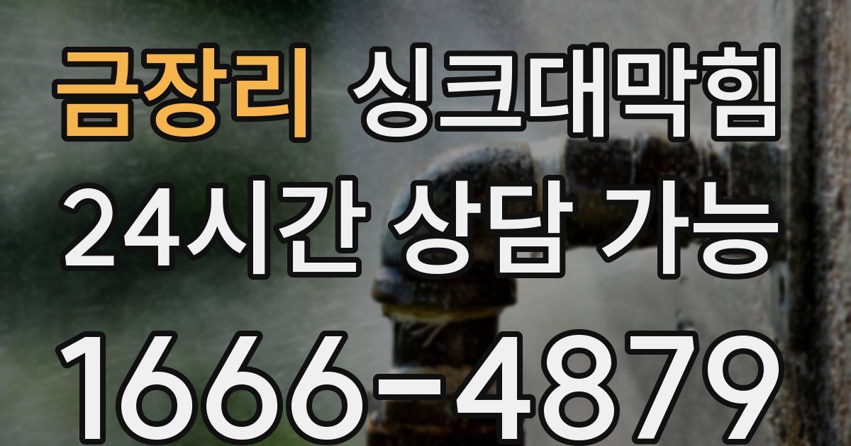 금장리 싱크대 뚫기