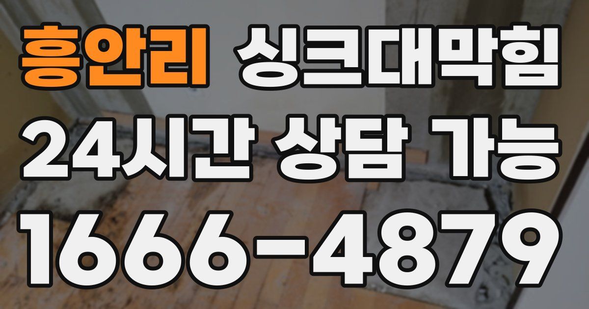 흥안리 싱크대 뚫기
