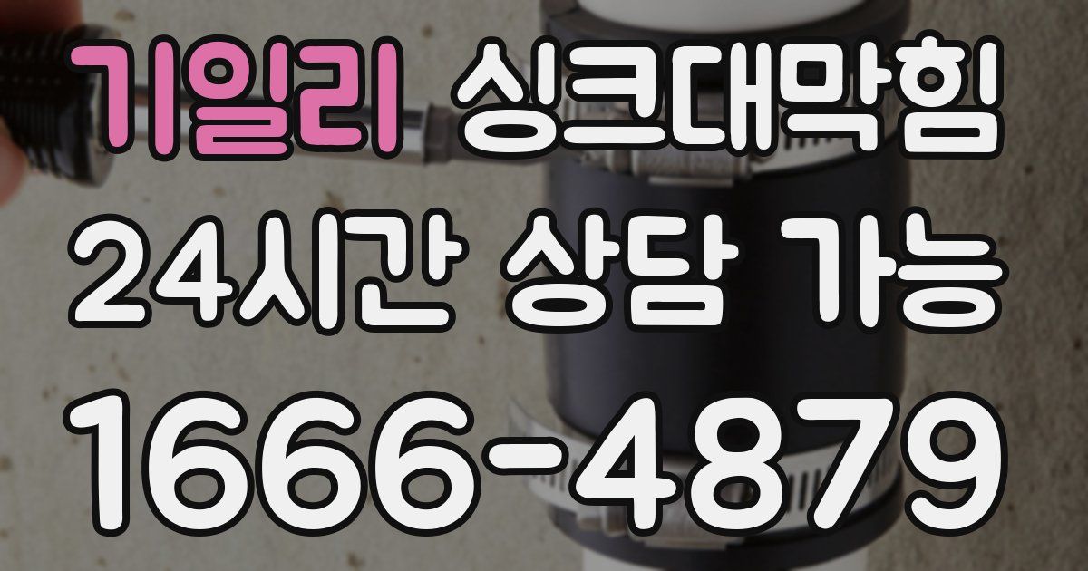 기일리 싱크대 뚫기