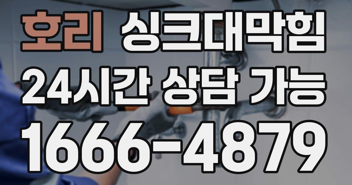 호리 싱크대 뚫기
