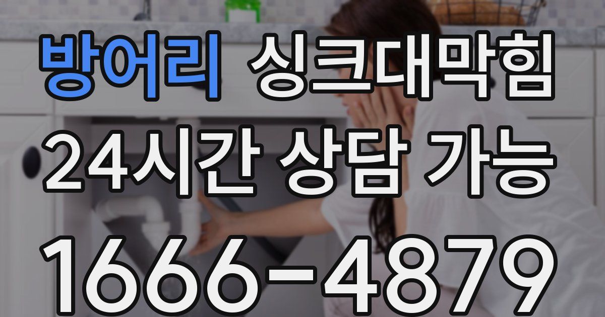 방어리 싱크대 뚫기