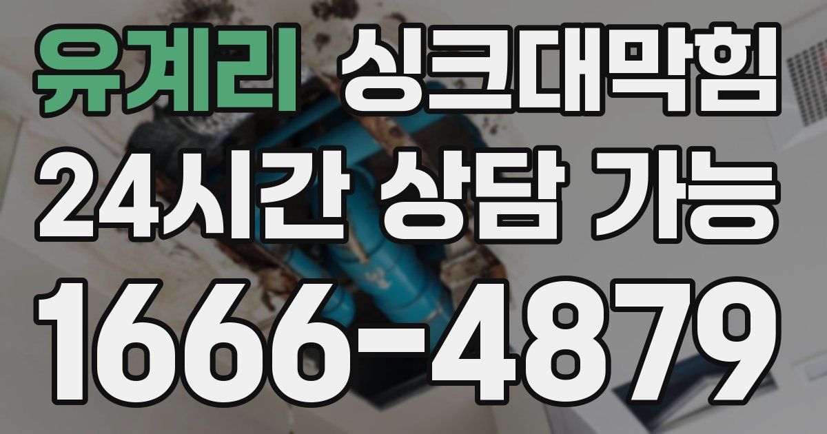 유계리 싱크대 뚫기