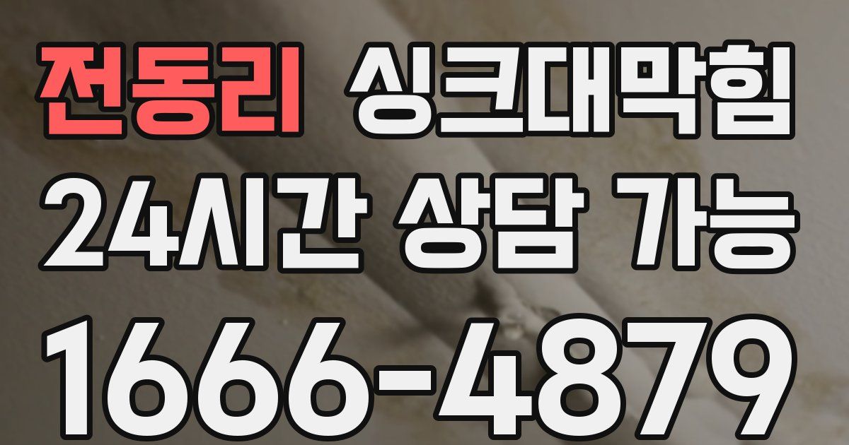 전동리 싱크대 뚫기