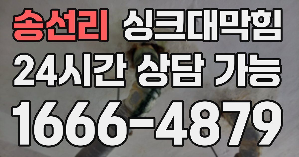 송선리 싱크대 뚫기