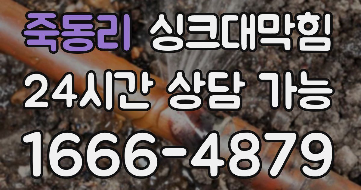 죽동리 싱크대 뚫기