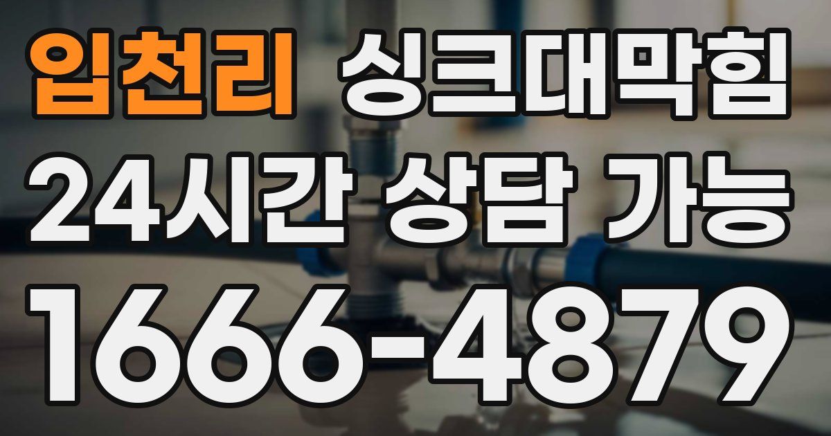 입천리 싱크대 뚫기