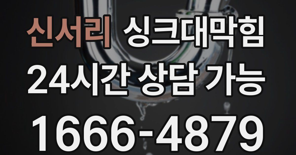 신서리 싱크대 뚫기