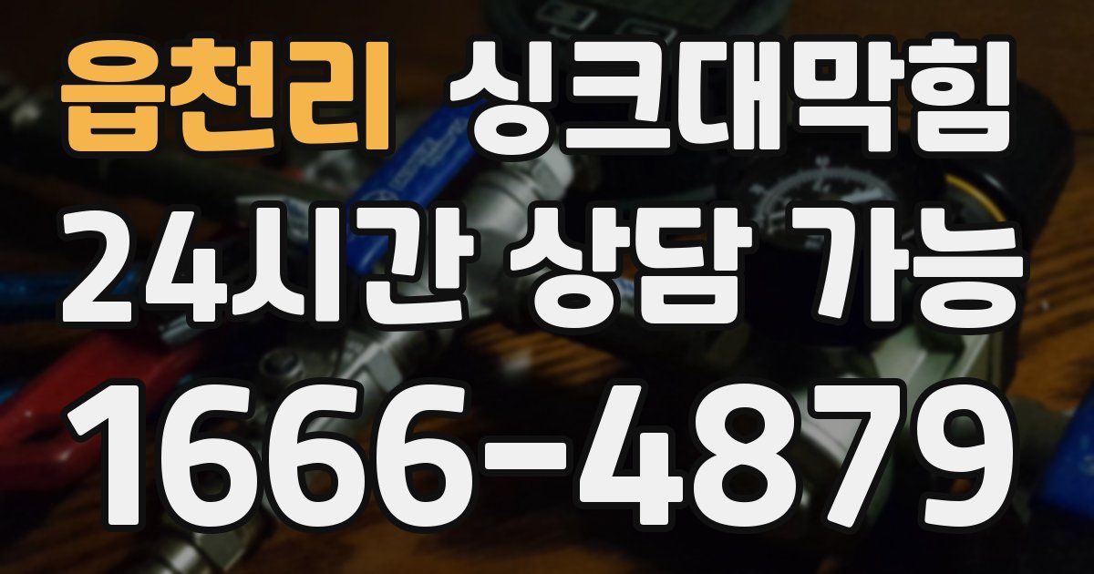 읍천리 싱크대 뚫기