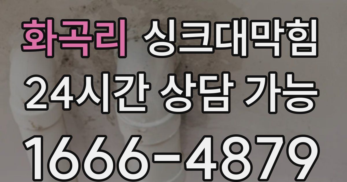 화곡리 싱크대 뚫기