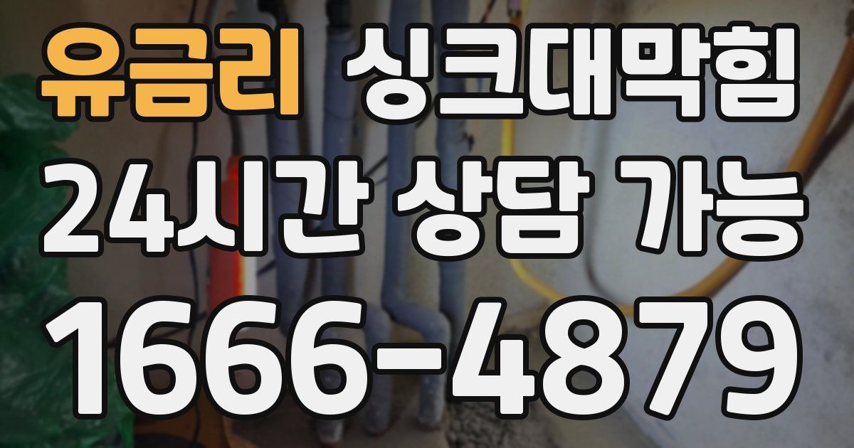 유금리 싱크대 뚫기