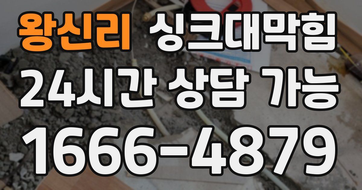 왕신리 싱크대 뚫기