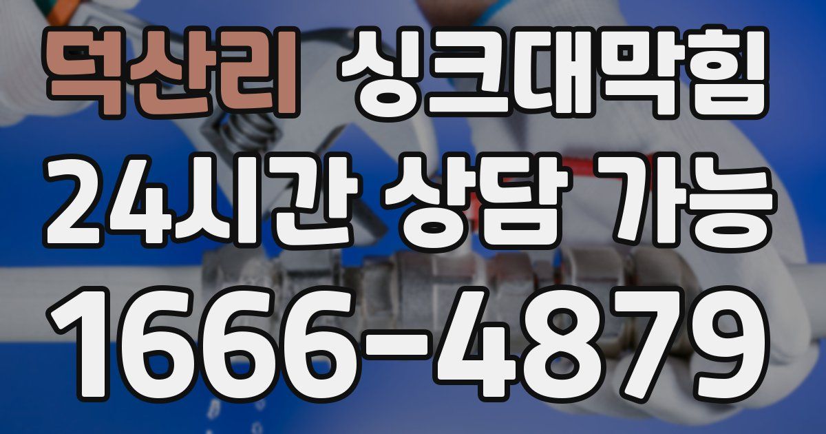 덕산리 싱크대 뚫기