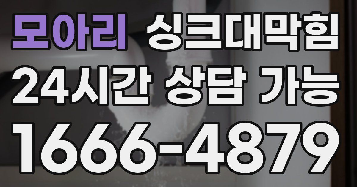 모아리 싱크대 뚫기