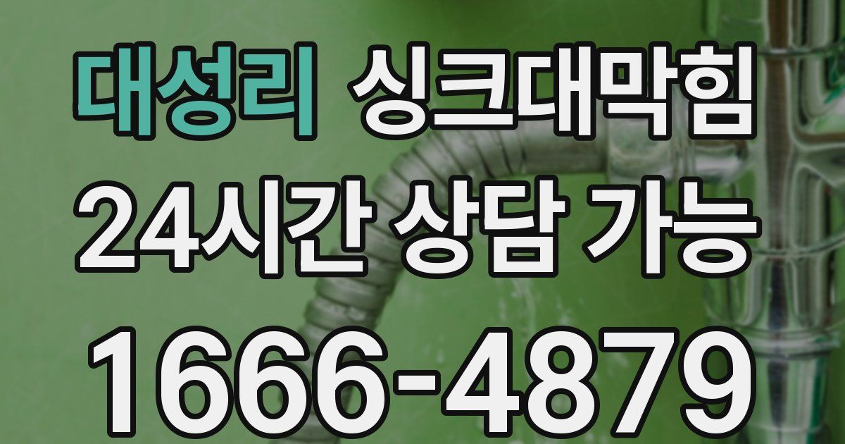 대성리 싱크대 뚫기