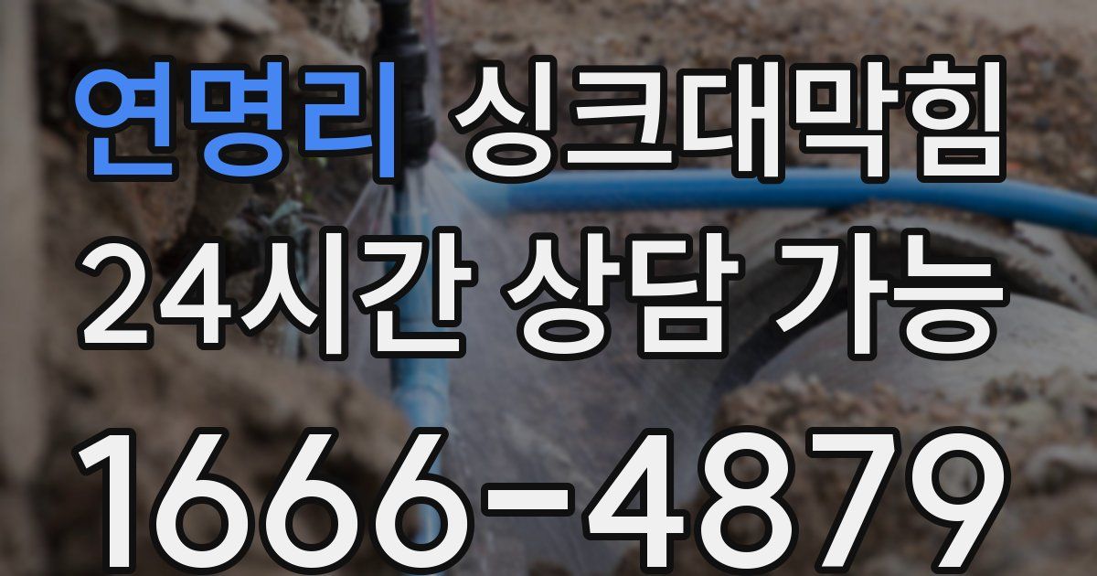 연명리 싱크대 뚫기