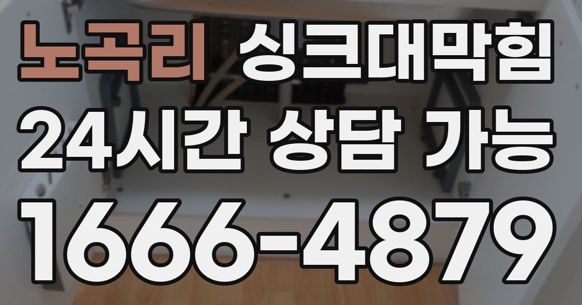 노곡리 싱크대 뚫기