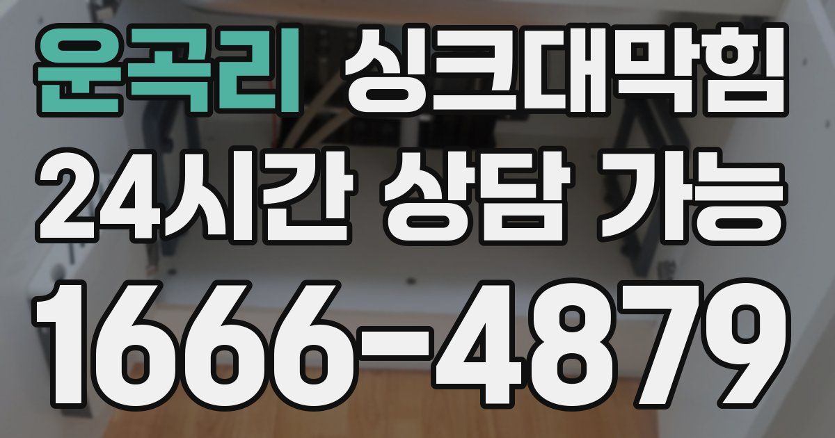 운곡리 싱크대 뚫기