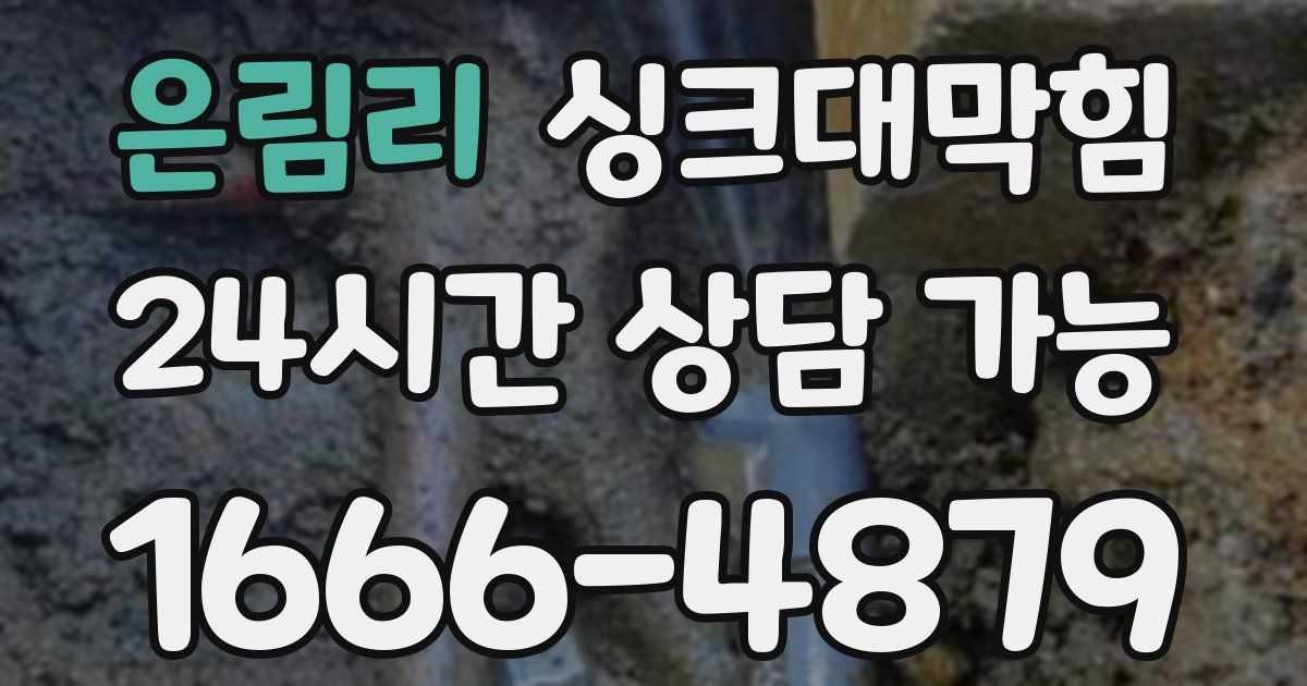 은림리 싱크대 뚫기