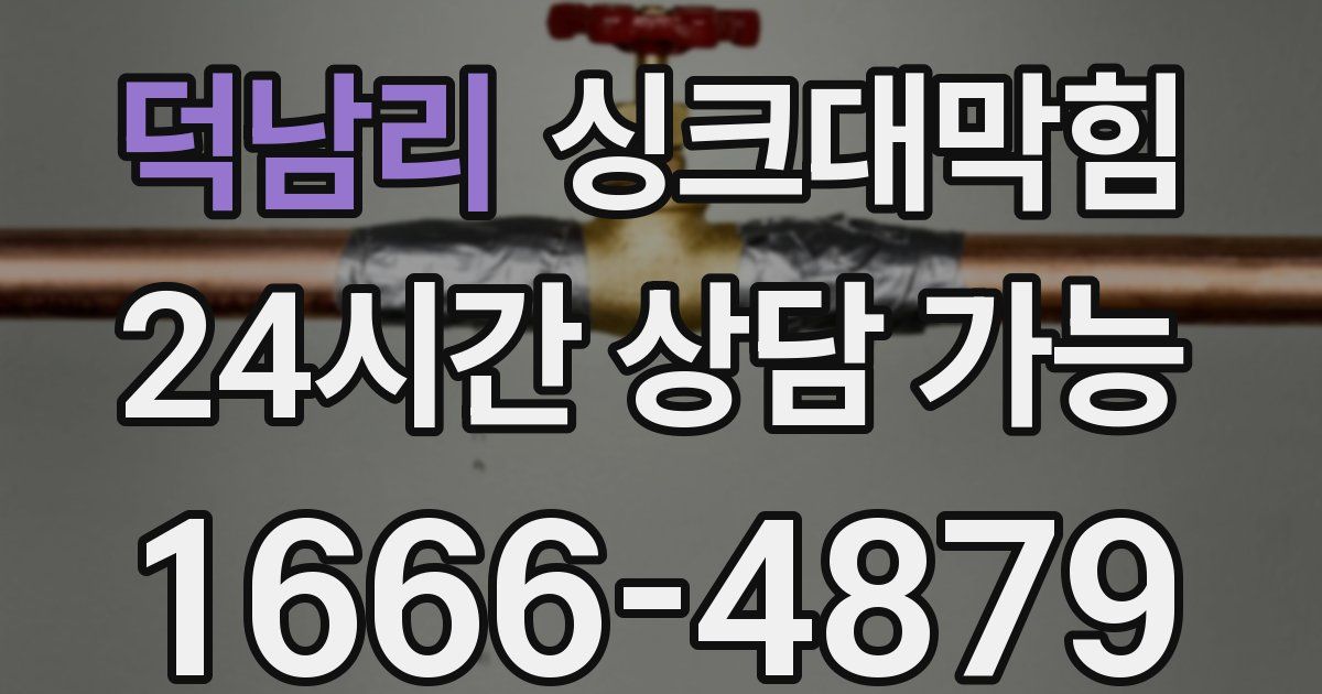 덕남리 싱크대 뚫기