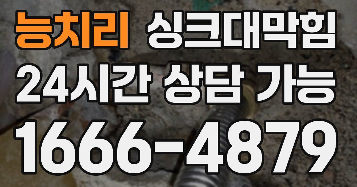 능치리 싱크대 뚫기