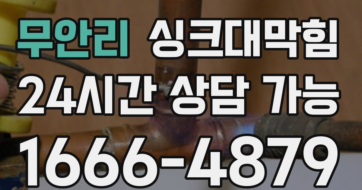 무안리 싱크대 뚫기