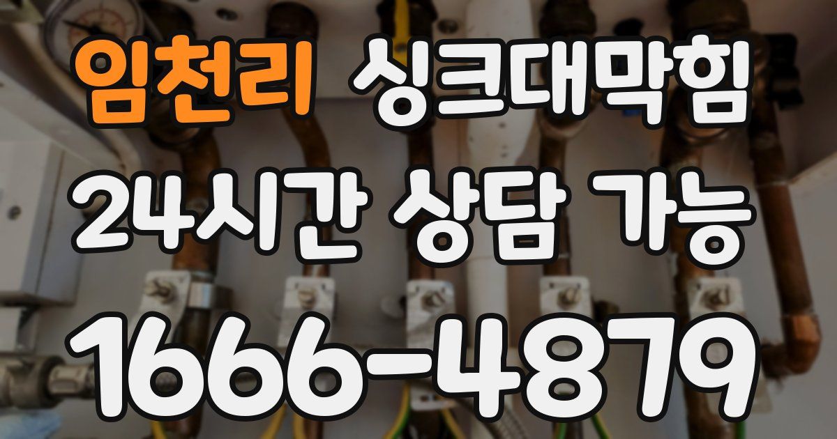 임천리 싱크대 뚫기