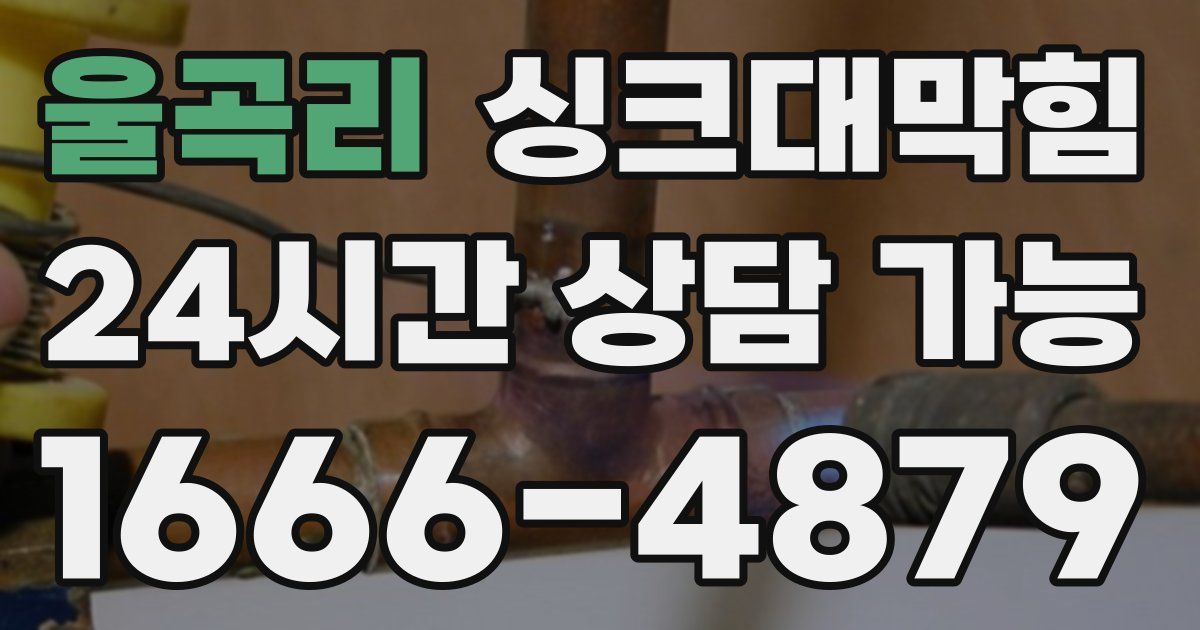 울곡리 싱크대 뚫기