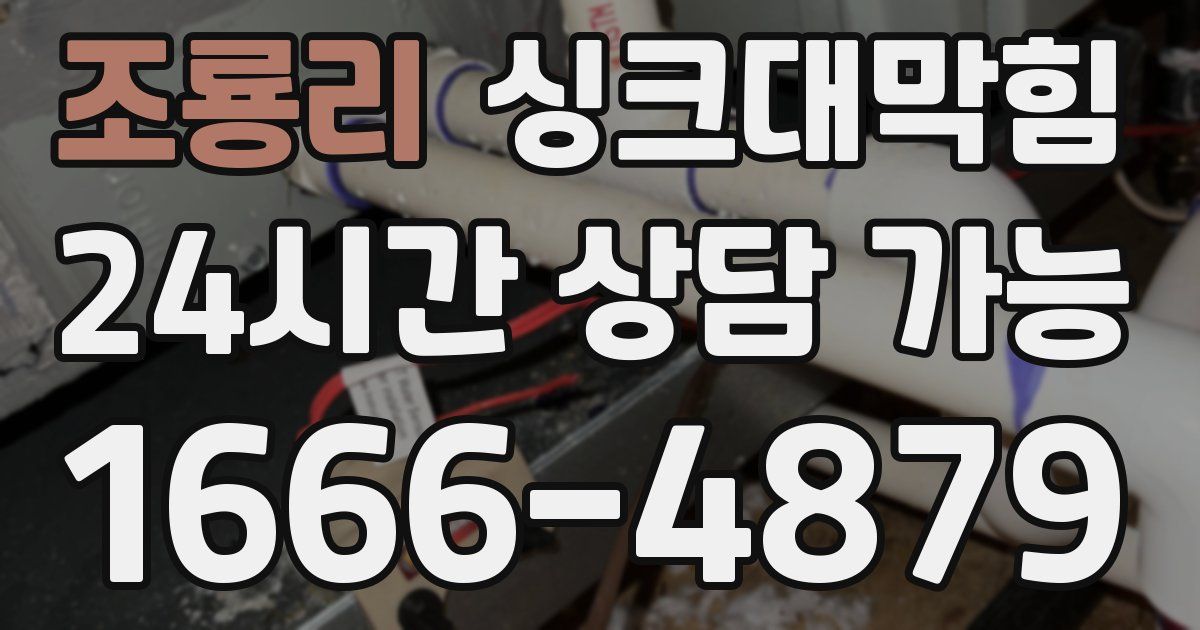 조룡리 싱크대 뚫기
