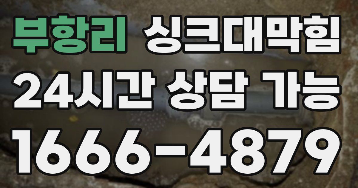 부항리 싱크대 뚫기